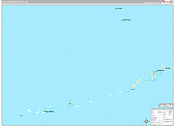 Aleutians WestBorough (County), AK Wall Map Premium Style 2026